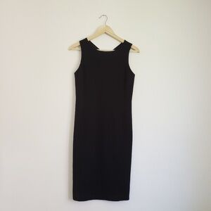 Eileen Fisher Black Silk Lined Formal Dress